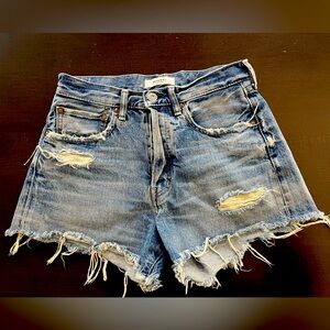 Moussy Vintage Distressed Denim Shorts
